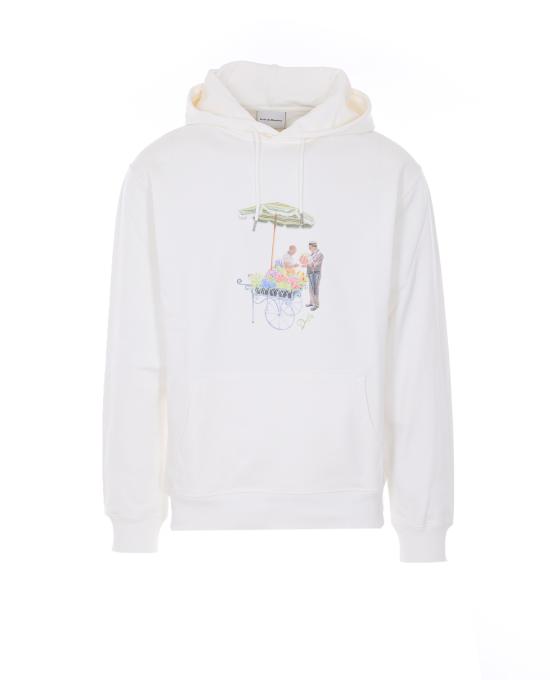 26SS 드롤드무슈 후드 티셔츠 HO206 CO127OW White