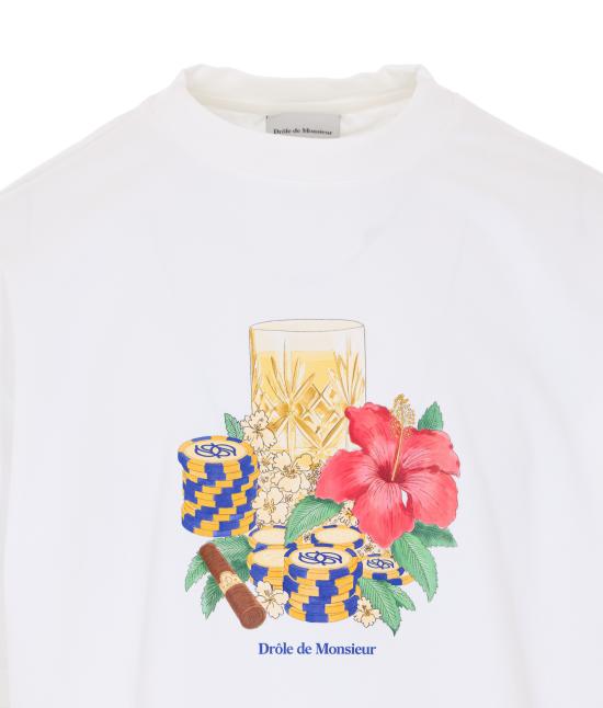 26SS 드롤드무슈 반팔 티셔츠 TS300 CO002OW White - DROLE DE MONSIEUR