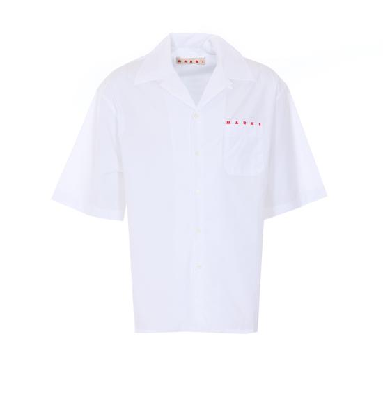 26SS 마르니 반팔 셔츠 CUMU0213PP USCT88LRW01 White