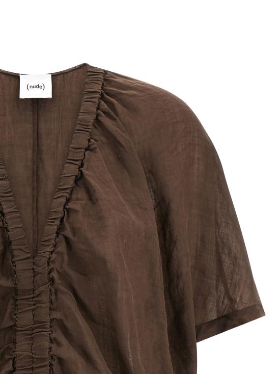 26SS 누드 블라우스 1103E2642108 Brown - NUDE