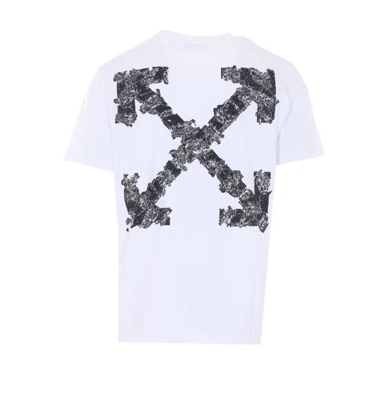 26SS 오프화이트 헤럴딕 에로우 슬림 티셔츠 OMAA027S26JER007 1000 White - OFF WHITE