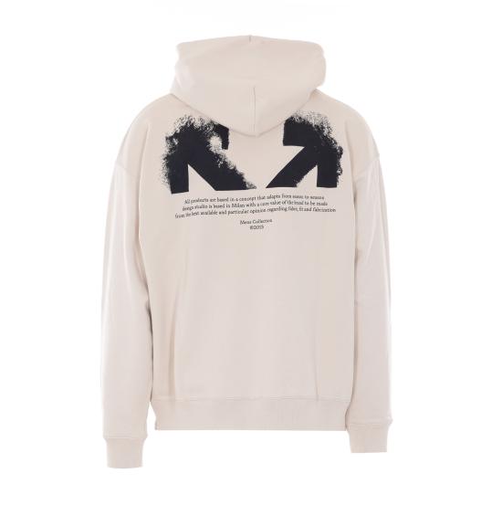 26SS 오프화이트 후드 티셔츠 OMBB085S26FLE00A 2070 Beige - OFF WHITE