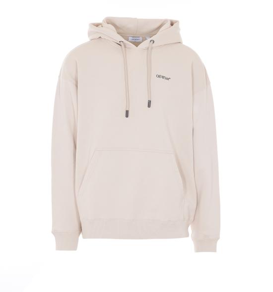 26SS 오프화이트 후드 티셔츠 OMBB085S26FLE00A 2070 Beige