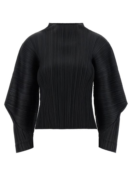 26SS 플리츠플리즈 긴팔 티셔츠 PP66JK43115 Black