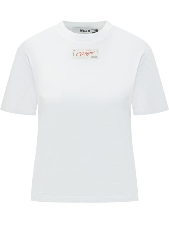 26SS 엠에스지엠 반팔 티셔츠 4042MDM90267002 01 OPTICAL WHITE