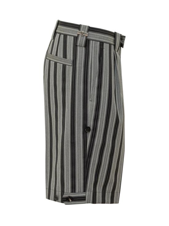 26SS 베르사체 숏팬츠 10236261A17856 6BK50 BLACK WHITE LIGHT GREY MELANGE - VERSACE