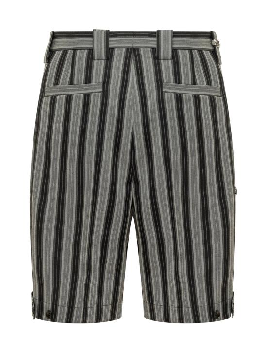 26SS 베르사체 숏팬츠 10236261A17856 6BK50 BLACK WHITE LIGHT GREY MELANGE - VERSACE