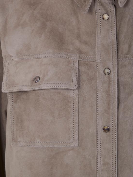 26SS 브루넬로 쿠치넬리 셔츠 MPCAL7436 C8850 SUEDE - BRUNELLO CUCINELLI