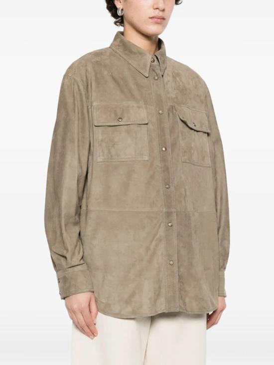 26SS 브루넬로 쿠치넬리 셔츠 MPCAL7436 C8850 SUEDE - BRUNELLO CUCINELLI