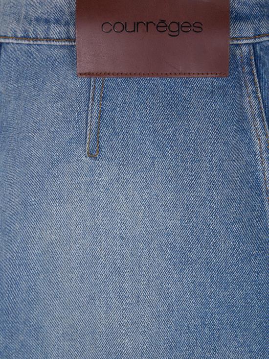 26SS 쿠레쥬 데님 스커트 126DJU342DE0058 7055 DENIM BLUE DELAVE - COURREGES