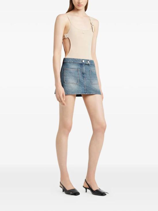 26SS 쿠레쥬 데님 스커트 126DJU342DE0058 7055 DENIM BLUE DELAVE - COURREGES