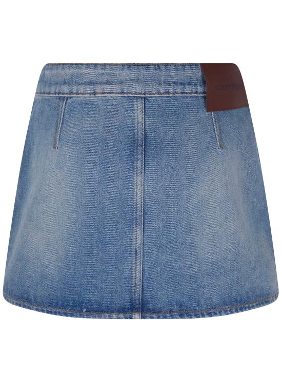 26SS 쿠레쥬 데님 스커트 126DJU342DE0058 7055 DENIM BLUE DELAVE - COURREGES