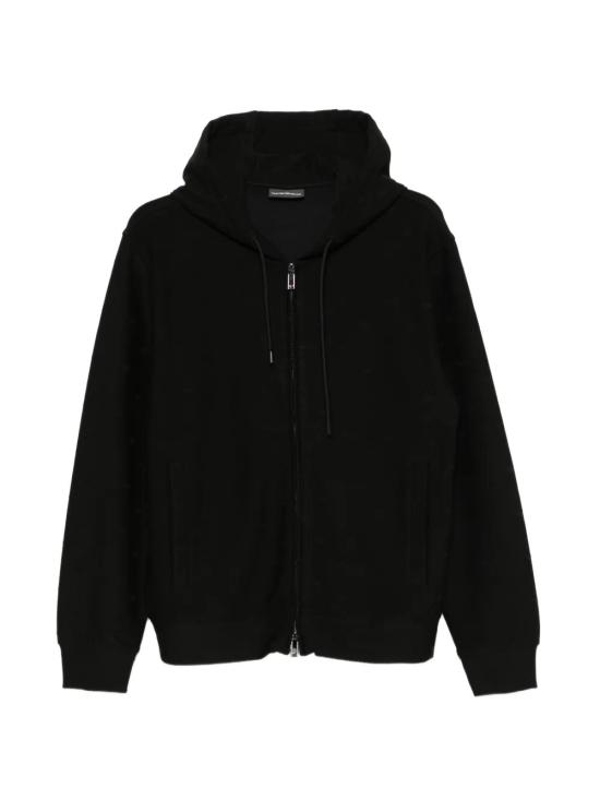 26SS 엠포리오 아르마니 후드 티셔츠 EM004867 AF13700 FC322 BLACK ALLOVER EAGLE - EMPORIO ARMANI