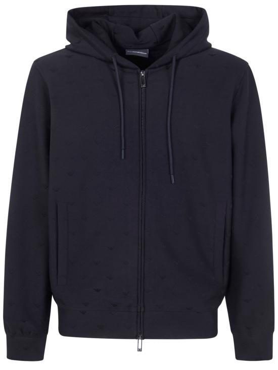 26SS 엠포리오 아르마니 후드 티셔츠 EM004867 AF13700 FC322 BLACK ALLOVER EAGLE