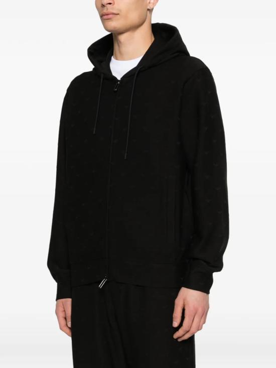 26SS 엠포리오 아르마니 긴팔 티셔츠 EM004867 AF13700 FC322 BLACK ALLOVER EAGLE - EMPORIO ARMANI