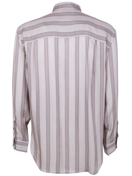 26SS 엠포리오 아르마니 긴팔 셔츠 EM005762 AF13285 F6216 BEIGE STRIPES LINEN - EMPORIO ARMANI