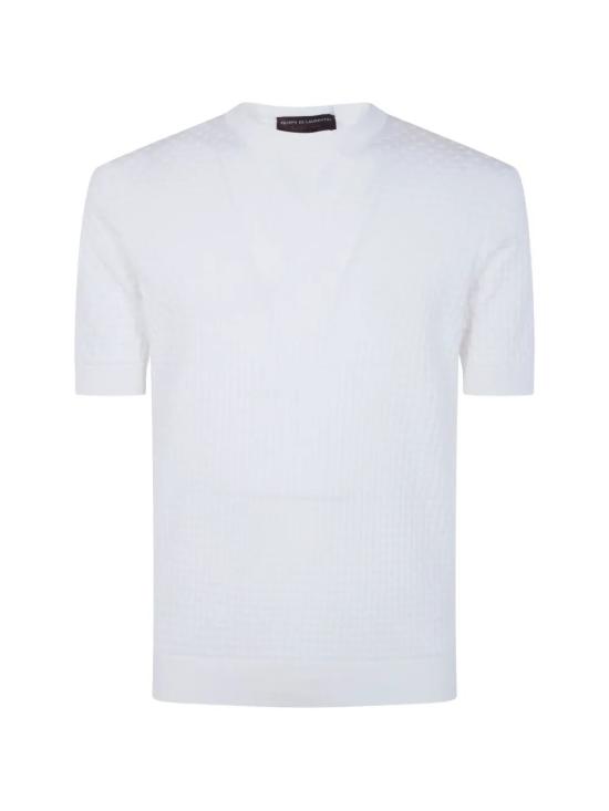 26SS 필리포 드 로렌티스 스웨터 GC1MC SU18M 005 WHITE - FILIPPO DE LAURENTIIS