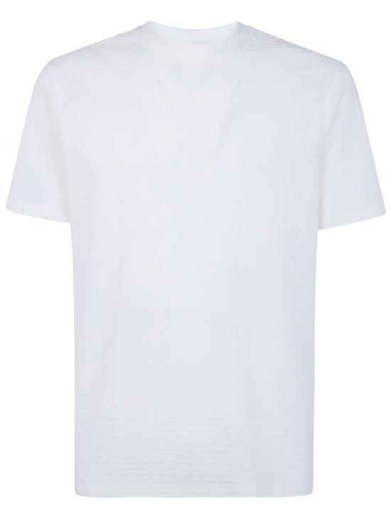 26SS 엠포리오 아르마니 반팔 티셔츠 EM004594 AF10762 F0185 ALL OVER LOGO WHITE - EMPORIO ARMANI