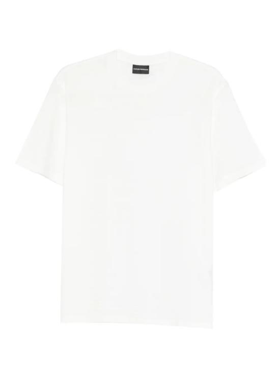 26SS 엠포리오 아르마니 반팔 티셔츠 EM004594 AF10762 F0185 ALL OVER LOGO WHITE