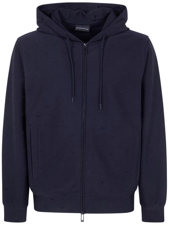 26SS 엠포리오 아르마니 후드 티셔츠 EM004867 AF13700 FB469 NAVY ALLOVER EAGLE