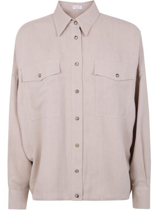 26SS 브루넬로 쿠치넬리 셔츠 MH126NE416 C9195 BEIGE - BRUNELLO CUCINELLI