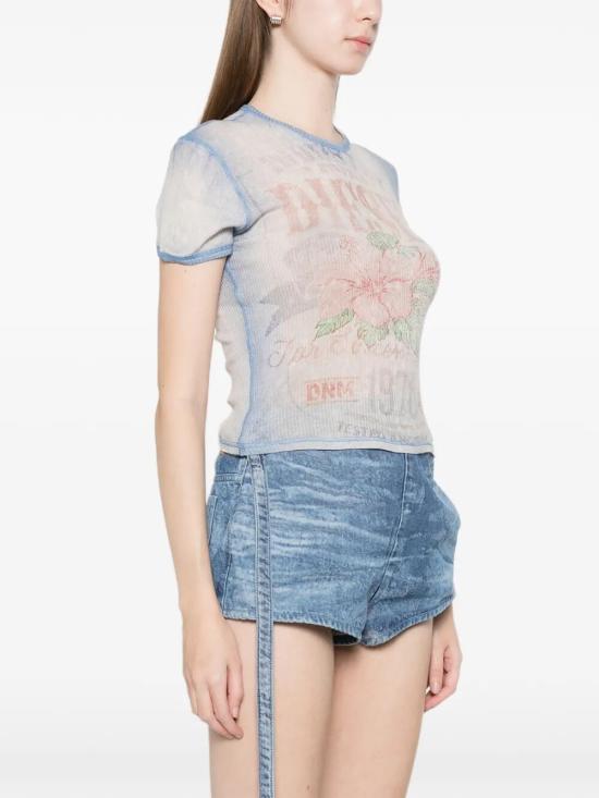 26SS 디젤 반팔 티셔츠 A23519 0HGCN 8MMA GREY - DIESEL