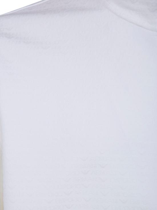 26SS 엠포리오 아르마니 긴팔 티셔츠 EM004534 AF13700 F0185 ALL OVER LOGO WHITE - EMPORIO ARMANI