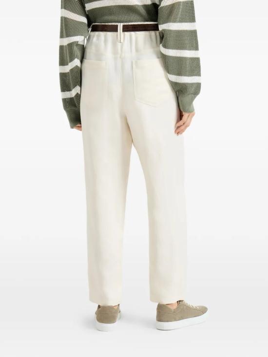 26SS 브루넬로 쿠치넬리 스트레이트 팬츠 MH126P9148 C579 CREAM - BRUNELLO CUCINELLI