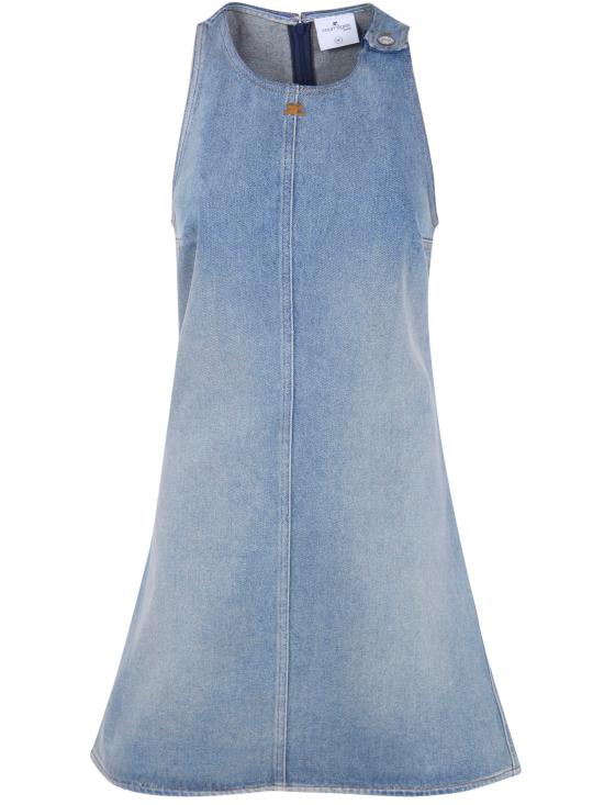 26SS 쿠레쥬 숏 원피스 126DR0791DE0058 7055 DENIM BLUE DELAVE - COURREGES