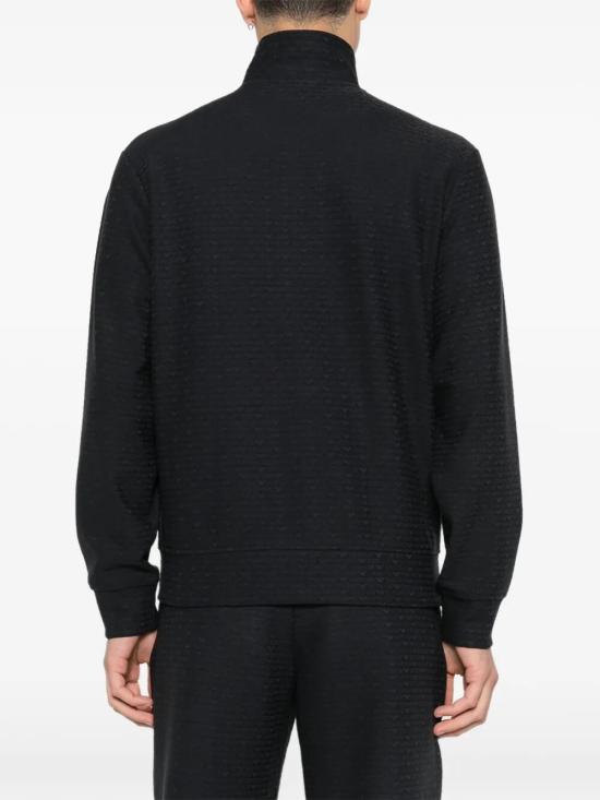 26SS 엠포리오 아르마니 긴팔 티셔츠 EM004534 AF13700 FB413 ALL OVER LOGO BLUE - EMPORIO ARMANI