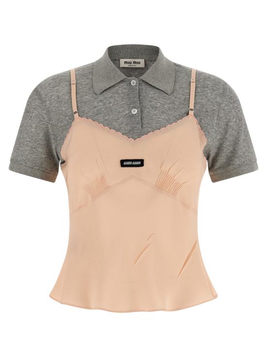 26SS 미우미우 반팔 티셔츠 MT2164SOOO18JKF04W7 Multicolor