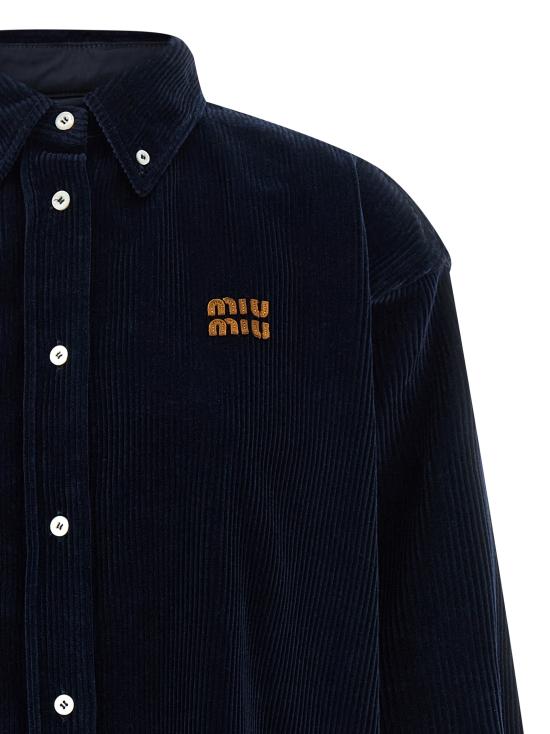 26SS 미우미우 블라우스 MK1626SOOO18SZF0008 Blue - MIU MIU