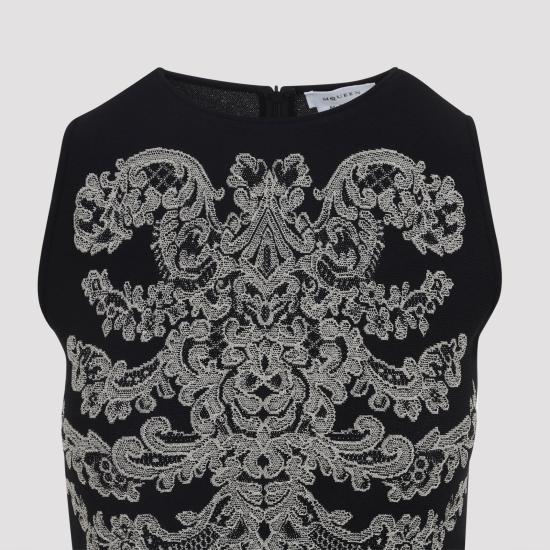 26SS 알렉산더 맥퀸 숏 원피스 852787 Q1BFU 1062 BLACK PLATINUM - ALEXANDER MCQUEEN