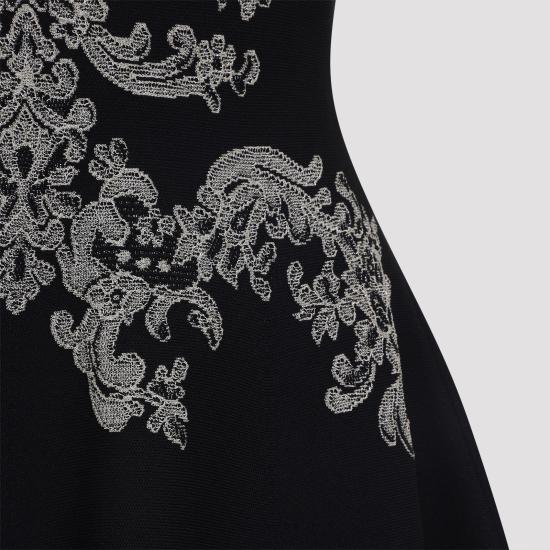 26SS 알렉산더 맥퀸 숏 원피스 852787 Q1BFU 1062 BLACK PLATINUM - ALEXANDER MCQUEEN