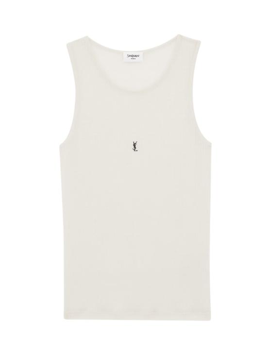 26SS 생로랑 민소매 티셔츠 823603 Y37EC9469 White