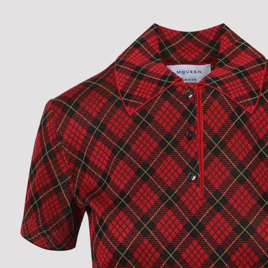 26SS 알렉산더 맥퀸 폴로 티셔츠 858329 Q1BGE 6130 RED BLACK YELLOW - ALEXANDER MCQUEEN