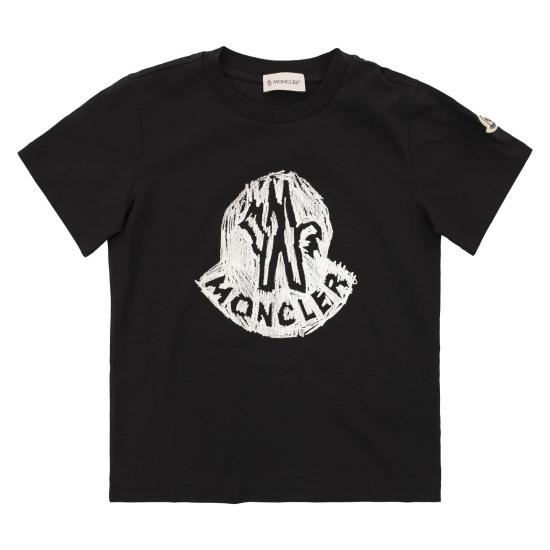 26SS [키즈] 몽클레어 티셔츠 L19548C00015 BLACK