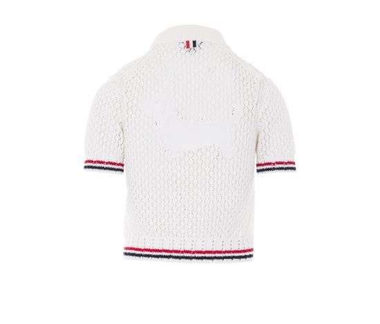 26SS 톰브라운 폴로 티셔츠 FKC694A Y3062100 White - THOM BROWNE