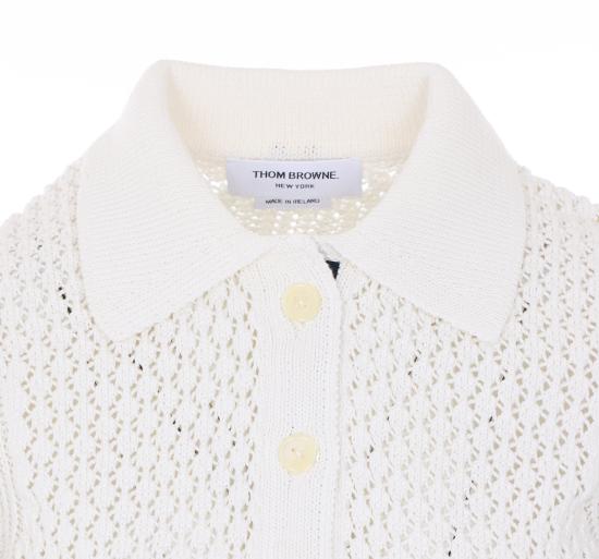 26SS 톰브라운 폴로 티셔츠 FKC694A Y3062100 White - THOM BROWNE