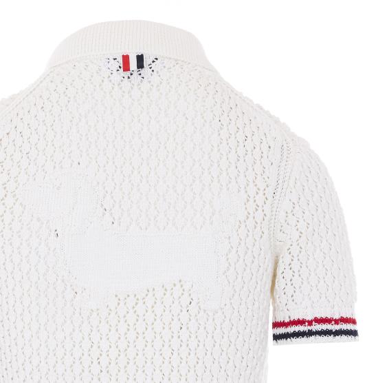 26SS 톰브라운 폴로 티셔츠 FKC694A Y3062100 White - THOM BROWNE