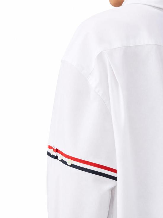26FW 톰브라운 RWB 스트라이프 디테일 셔츠 FLL079E F0313 100 WHITE DOM - THOM BROWNE
