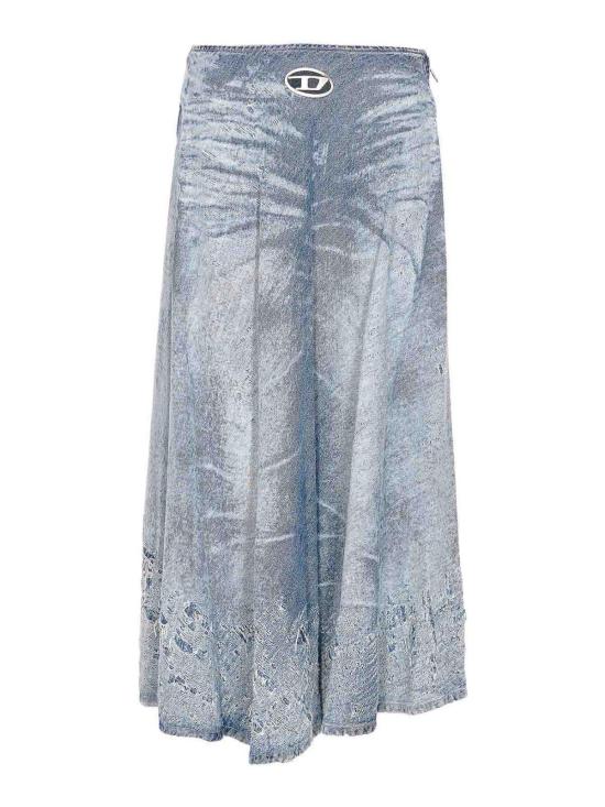 25FW 디젤 롱 스커트 A21358068TY01 Light Wash