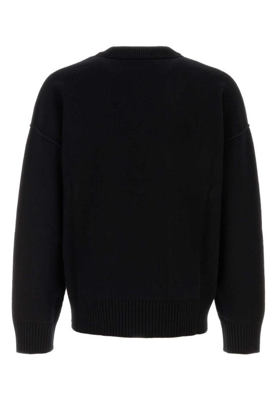 26FW 아미 빅 하트 울 크루넥 스웨터 UKS838018 009 Black - AMI