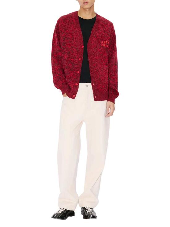 26SS 겐조 스웨터 FG55CA7873LN 22 COTTON WOOL CHERRY - KENZO
