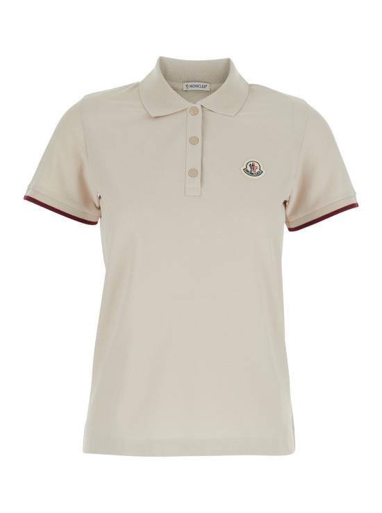 26SS 몽클레어 로고 패치 코튼 피케 폴로 셔츠 8A0000484720224 BEIGE DOM