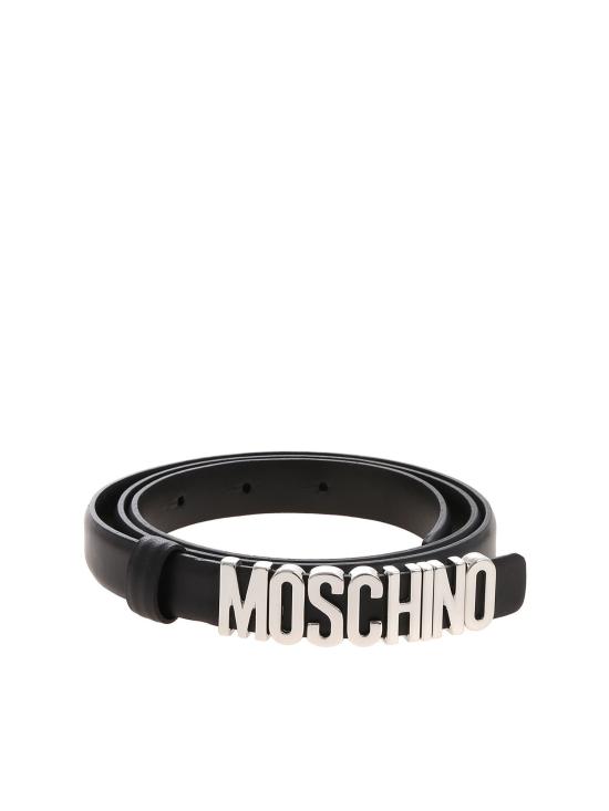 26SS 모스키노 슬림 벨트 8008 8001 A3555 nero argento ARGENTO