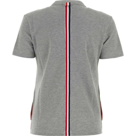 26SS 톰브라운 클래식 코튼 피케 릴렉스 핏 센터 백 스트라이프 숏슬리브 티셔츠 FJS013A 00050 055 LGRAY DOM