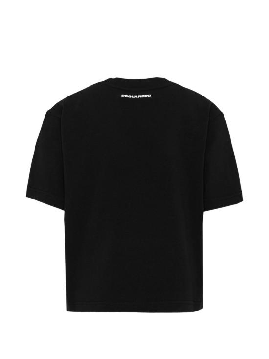 26SS [키즈] 디스퀘어드2 티셔츠 DQ3388D0AG7 DQ900 Black - DSQUARED2