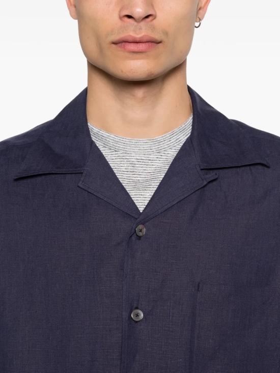 26SS 에르메네질도제냐 반팔 셔츠 UHX30A3SCP5 B07 Blue - ERMENEGILDO ZEGNA