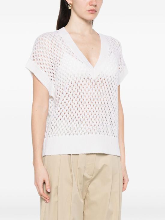 26SS 얼루드 반팔 티셔츠 26320601 40 White - ALLUDE